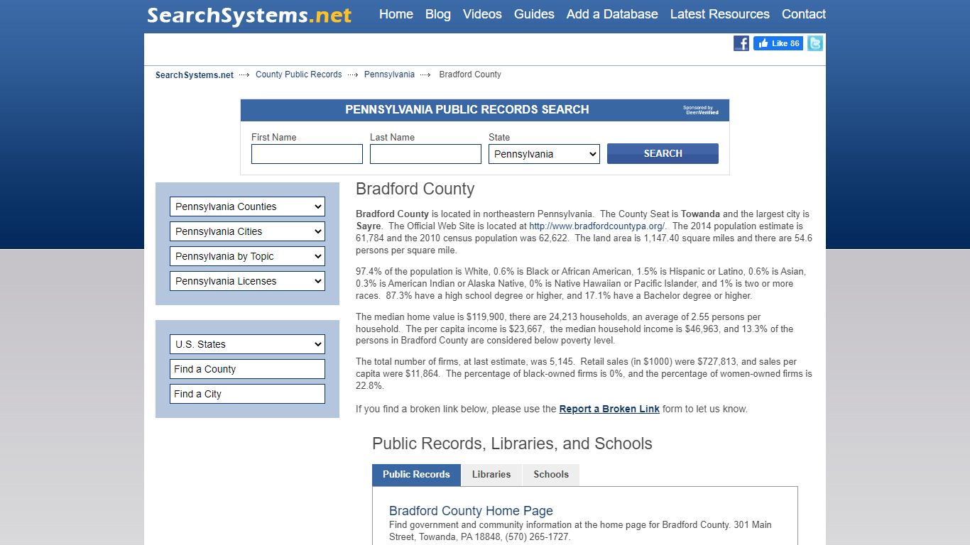 Bradford County Criminal and Public Records